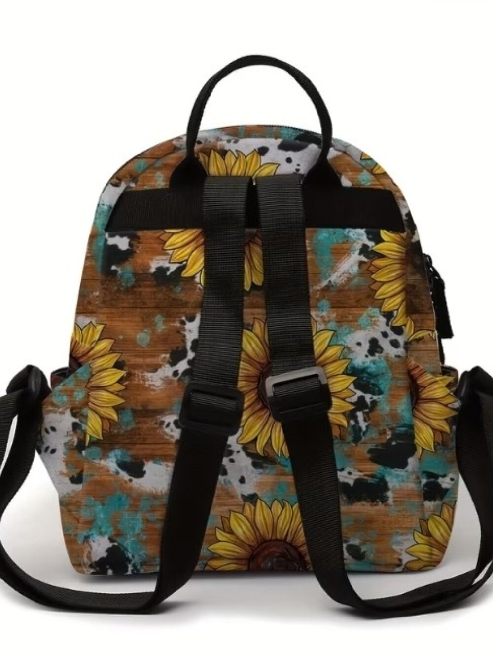 Sunflower Print Backpack - Picture 2 of 4